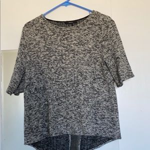 Gray knit top